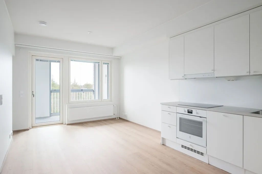 Köök - Modern Apartment with Forest View in Helsinki