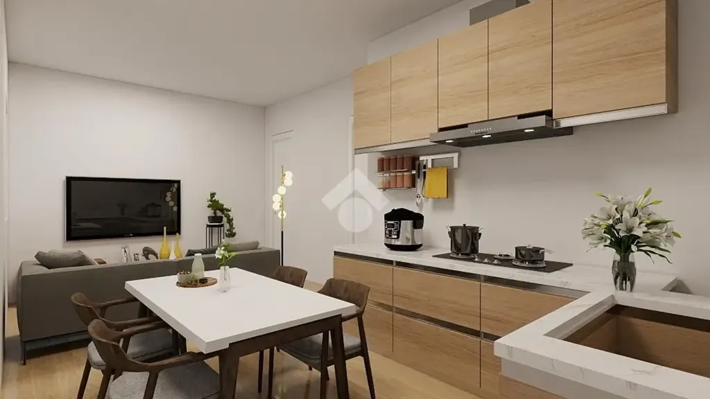Köök - Rustic-Style Flat with Garden in Belfiore