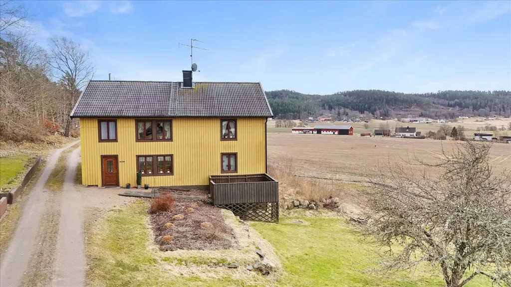 Aerial - Historic House with Garden in Uddevalla
