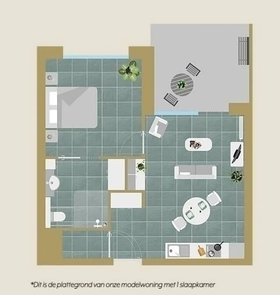 Plaan - Service Flat with Terrace in Borgloon