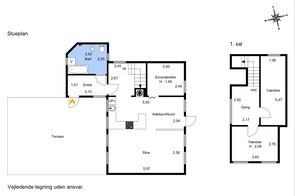 Plan - Historic Villa with Garden in Bogense