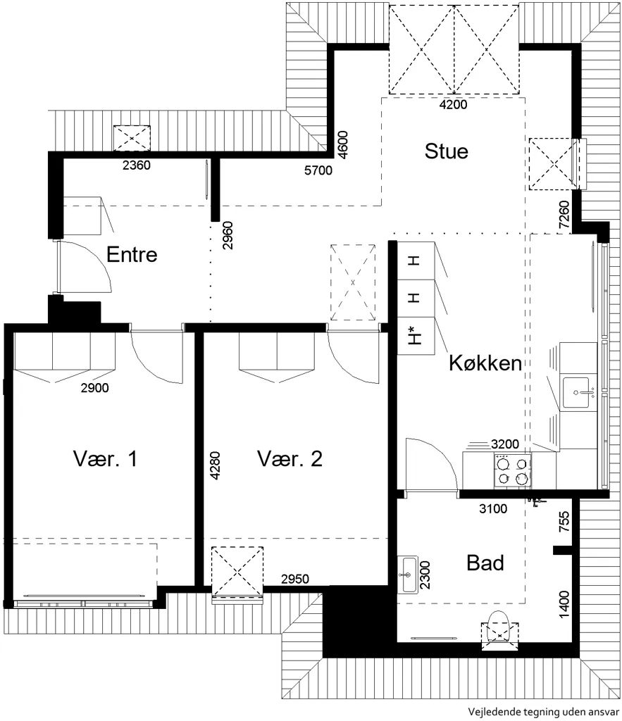 Plaan - Three-Bedroom Flat in Aabenraa