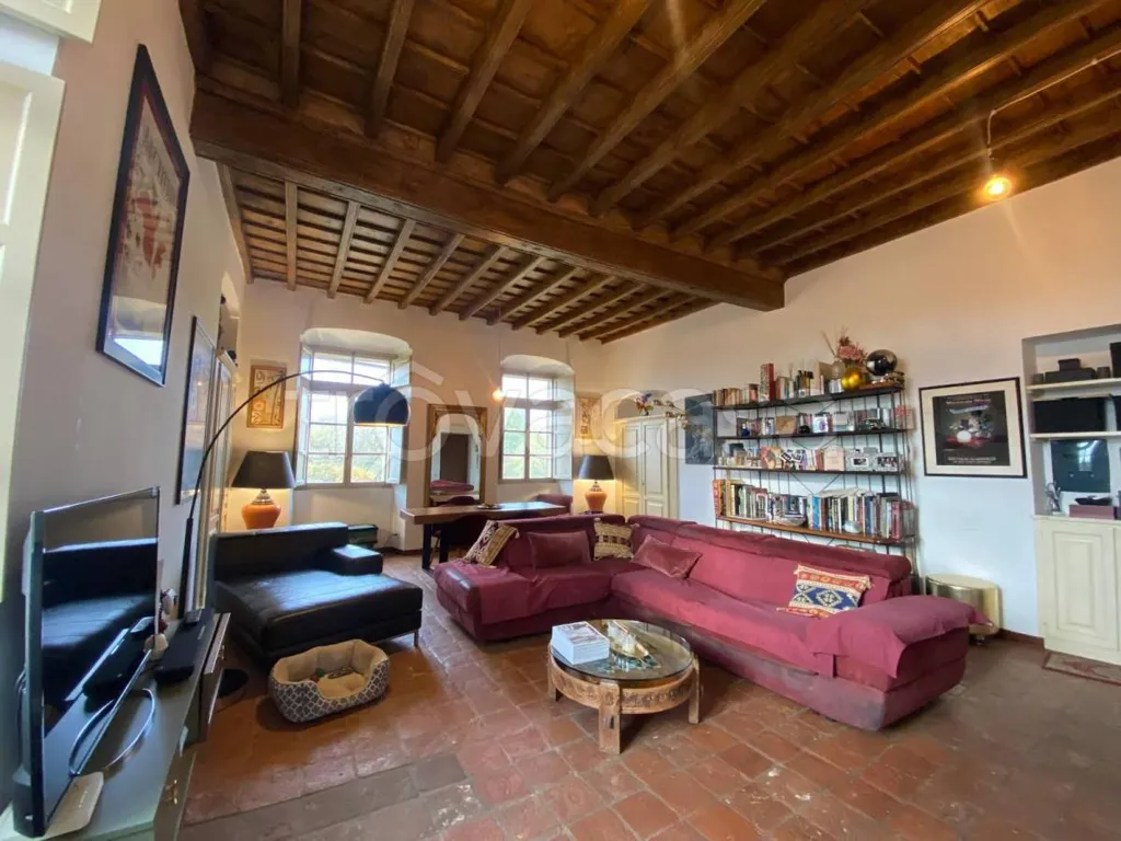 Living Room - Rustic Villa-Style Apartment with Garden in Moncalieri