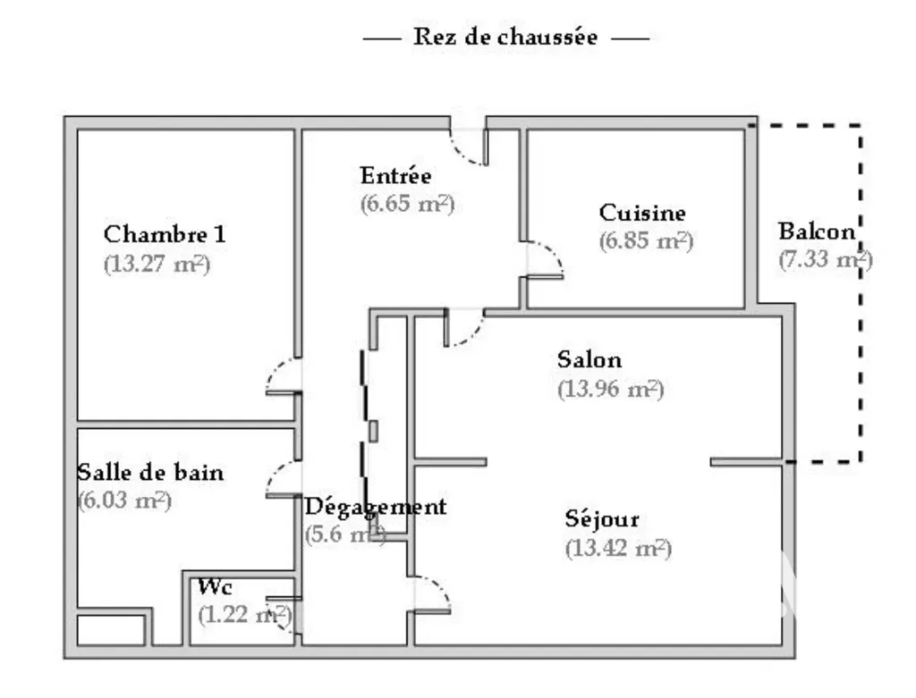 Plan - Appartement avec Balcon et Garage à Florange