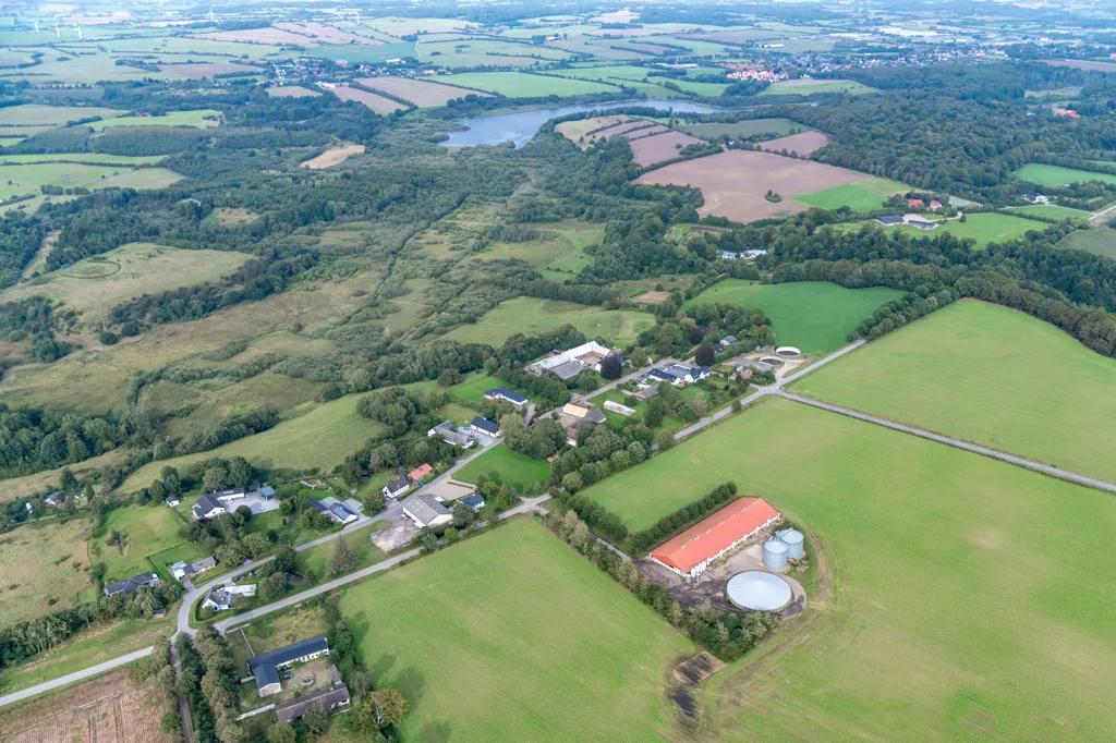 Vista aerea - Fenced Villa with Garden in Vojens
