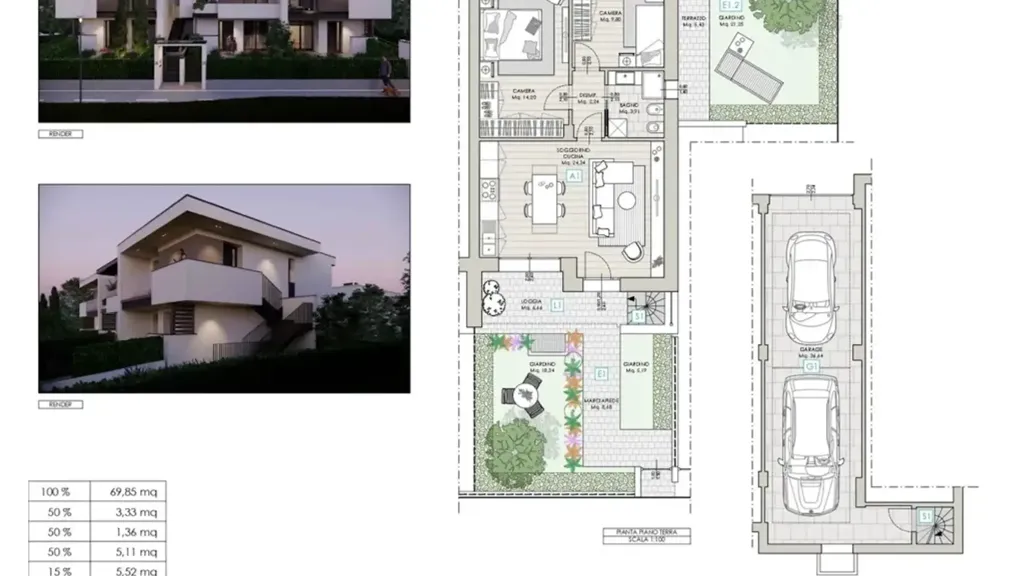 New Trilocale with Private Garden in Coriano
