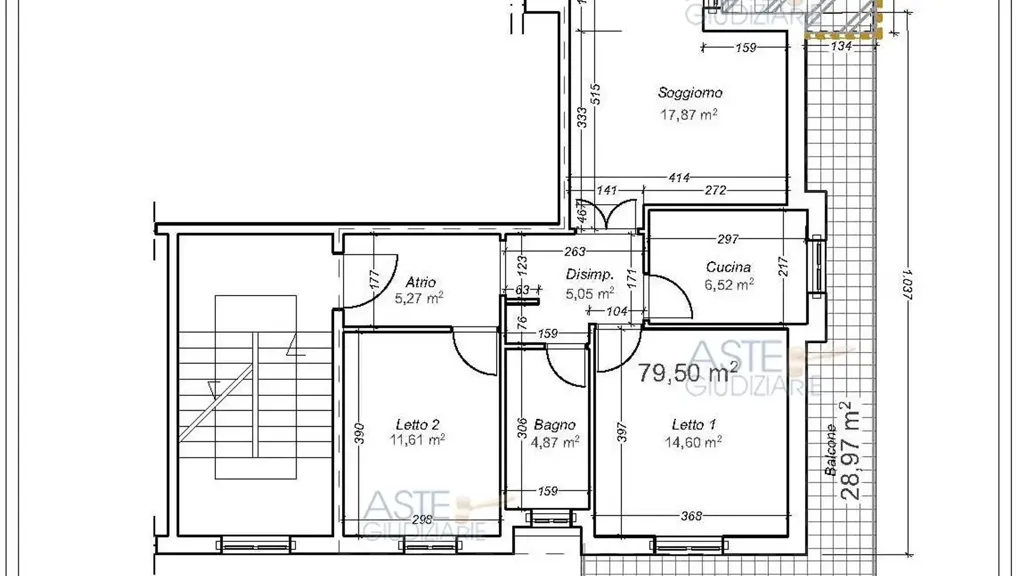 Plan - Apartment with Balcony in Pomezia