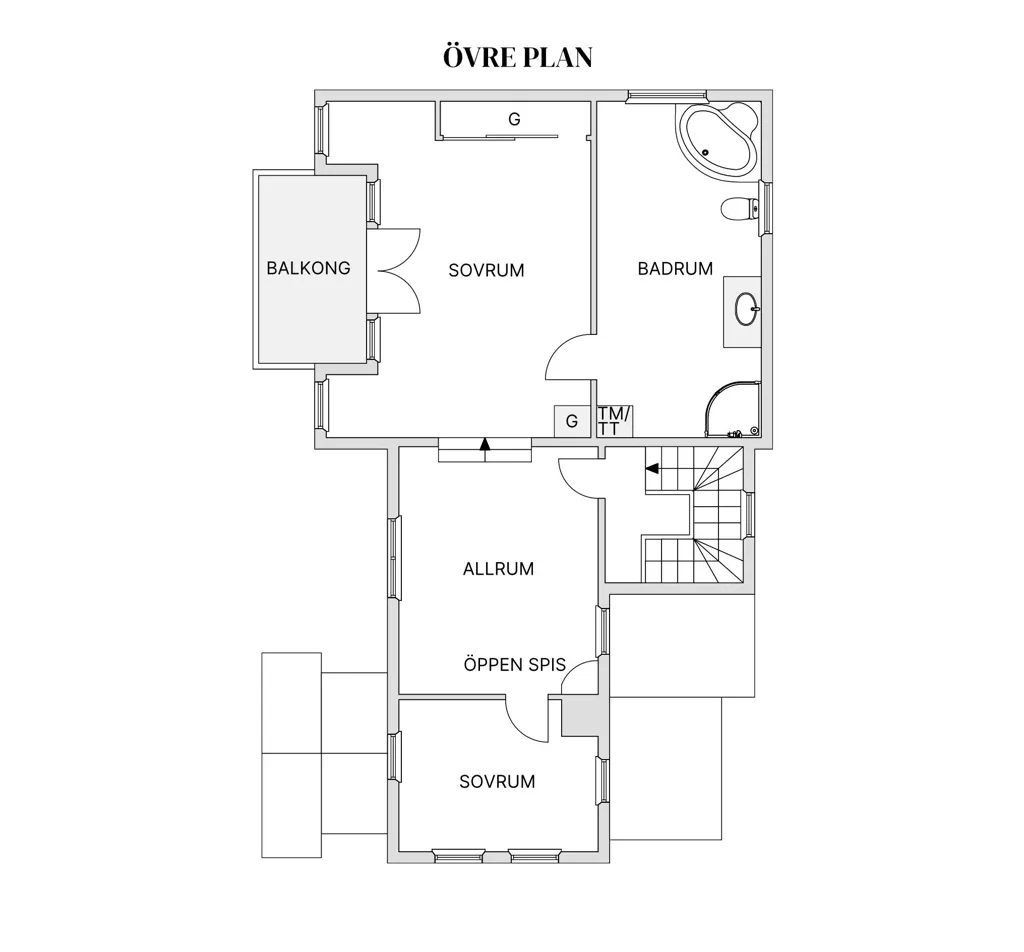 Plan - Charming Two-Storey Villa with Lake View in Sandared
