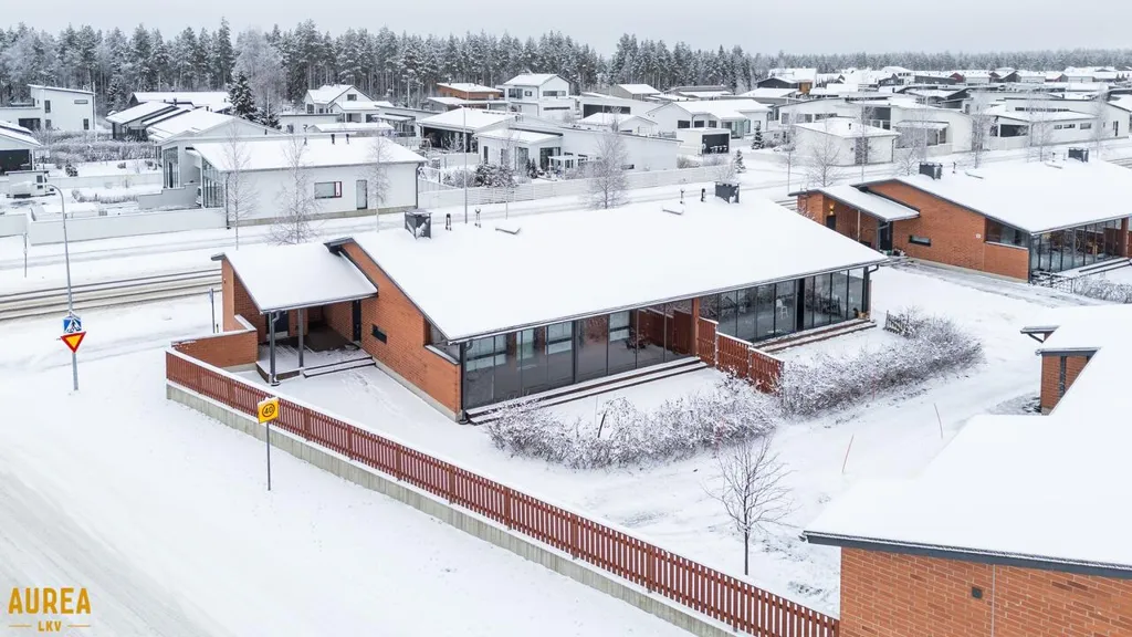 Vue aérienne - Modern House with Terrace in Soittajankangas, Oulu