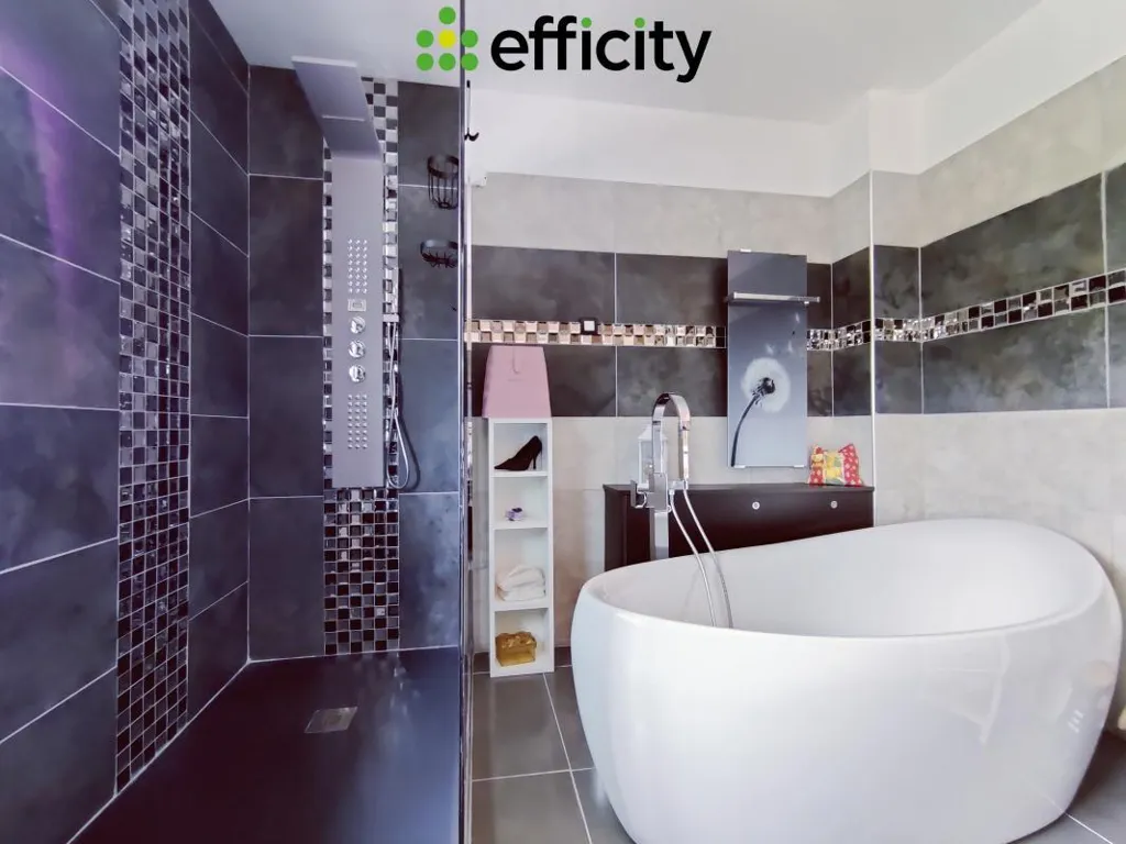 Bathrooms - Architectural House with Pool near La Côte-Saint-André