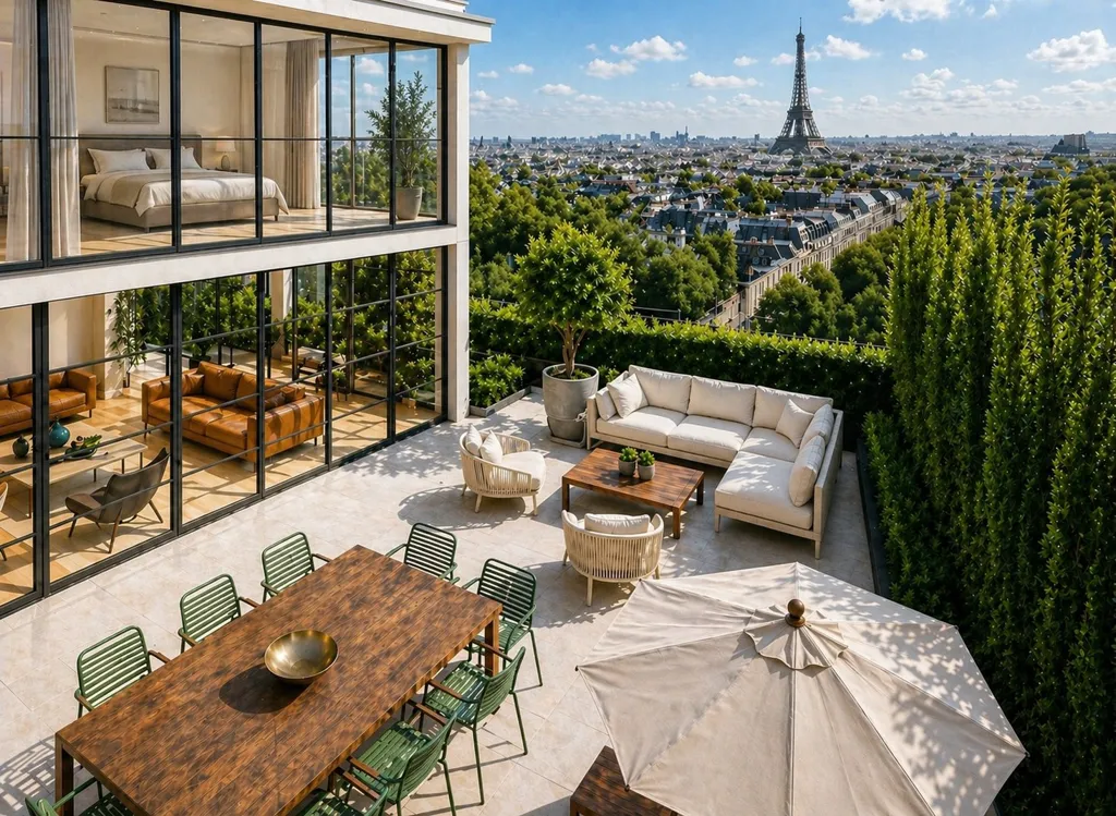 Terrass - Duplex with 70 m² Terrace in Raspail