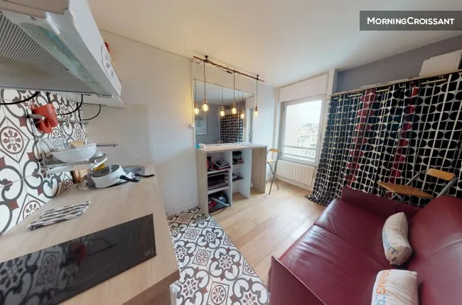 Cucina - Studio with Rooftop View in Paris