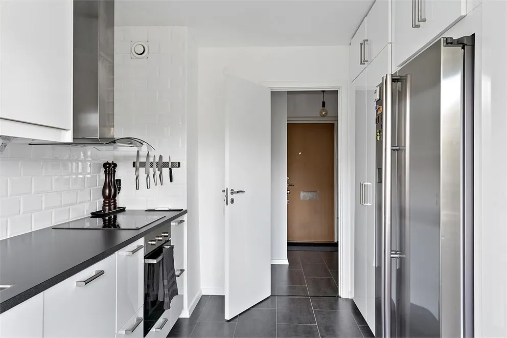 Köök - Bright Two-Bedroom with Balcony in Göteborg