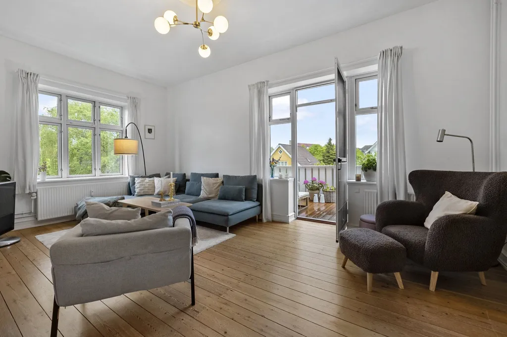 Séjour - Apartment with Original Features in Slagelse