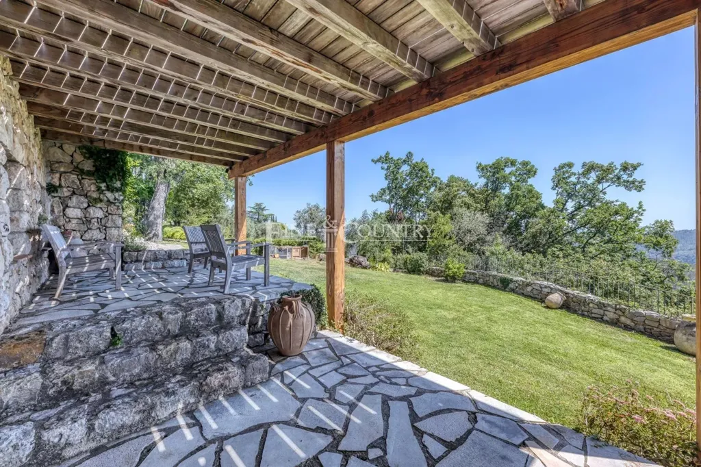 Terrasse - Villa avec vue panoramique près de Cabris