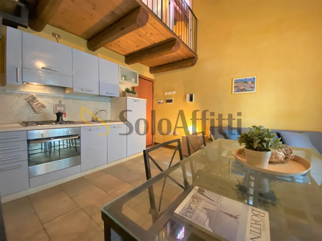 Kitchen - Studio with Balcony in Forlì's Historic Centre
