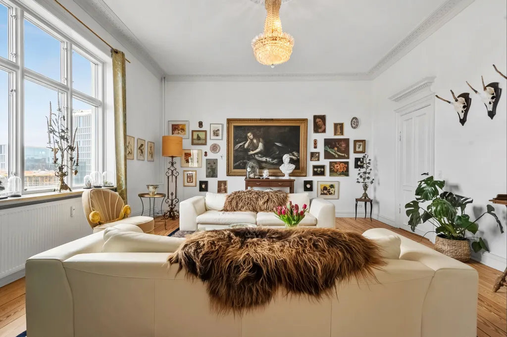 Séjour - Penthouse with Sea View in Aarhus C