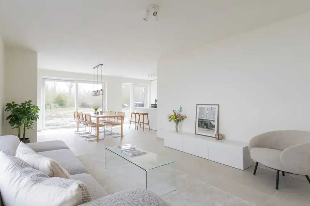 Living Room - Energy-Efficient Semi-Open New Builds with Garage in Denderwindeke
