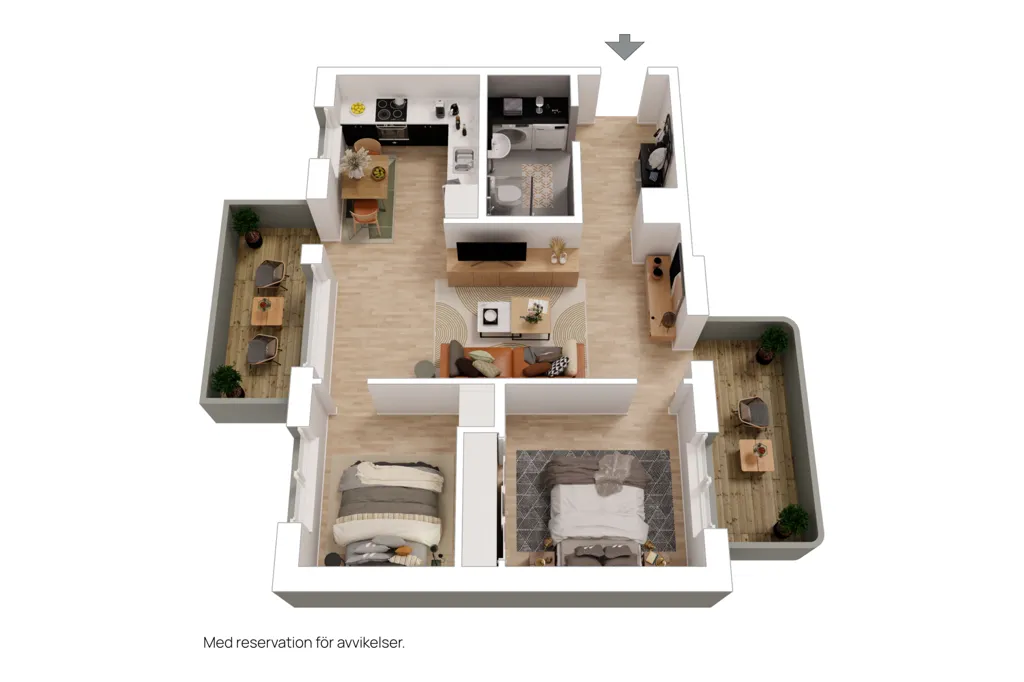 Plan - Apartment with Balcony in Central Huddinge