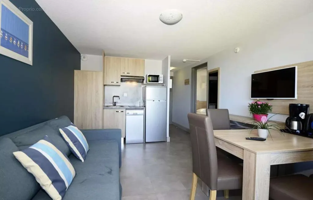 Séjour - Studio LMNP avec Loggia à Balaruc les Bains