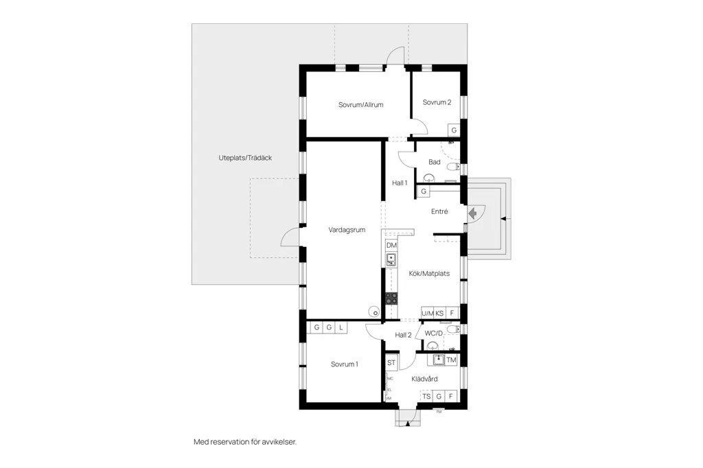 Plan - Modern Enplan Villa with Garden in Asarum
