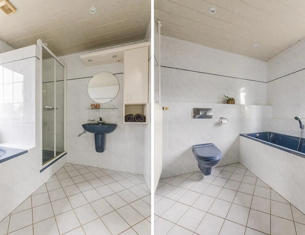 Salles de bain - Two-Storey House with Pergola in Loosbroek