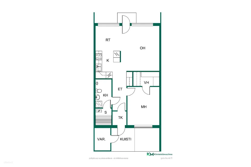 Floor Plan - Compact Terraced House with Garden in Nilsiä