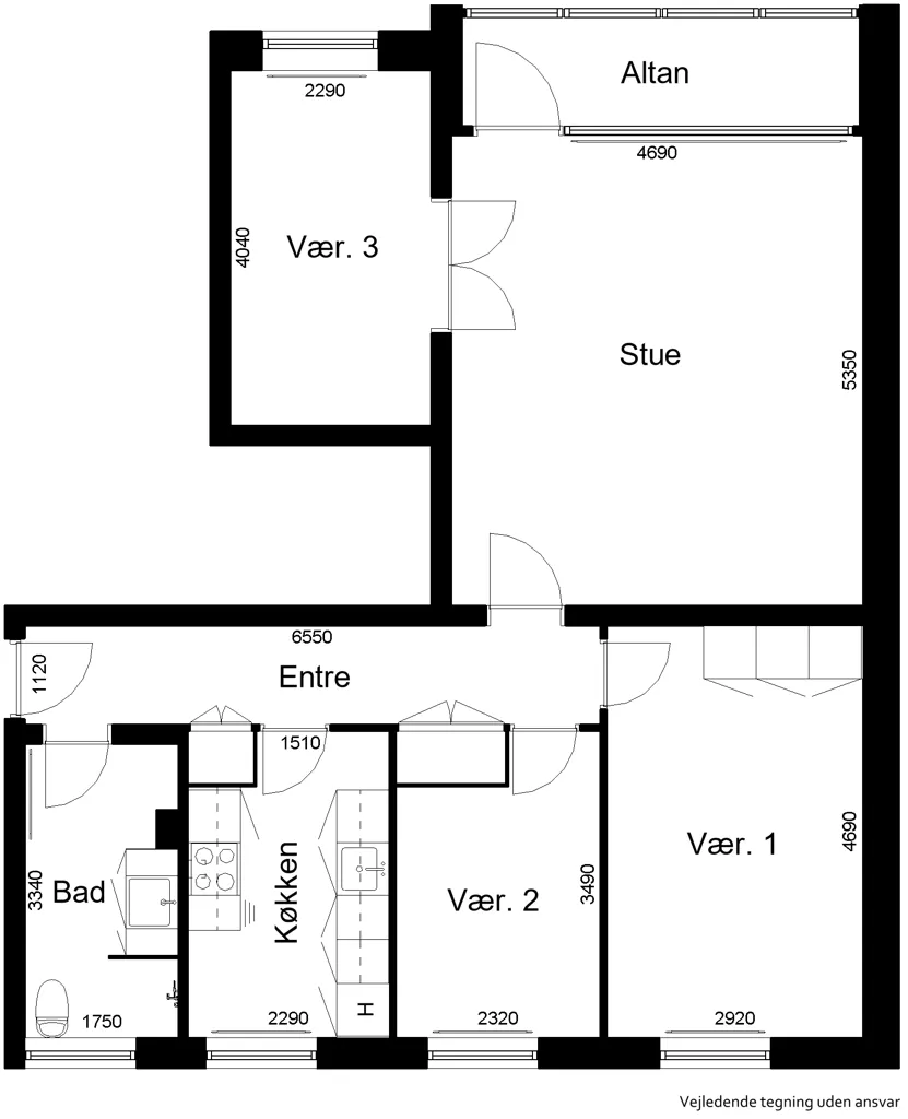 Plaan - Four-Bedroom Flat in Toftlund