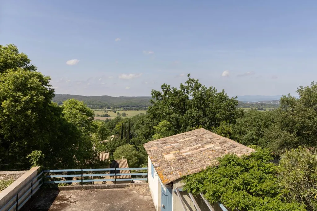 Terrass - Stone House with Valley View in Lascours