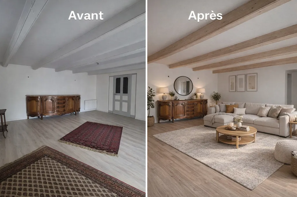 Séjour - Maison à rénover avec jardin à Craon