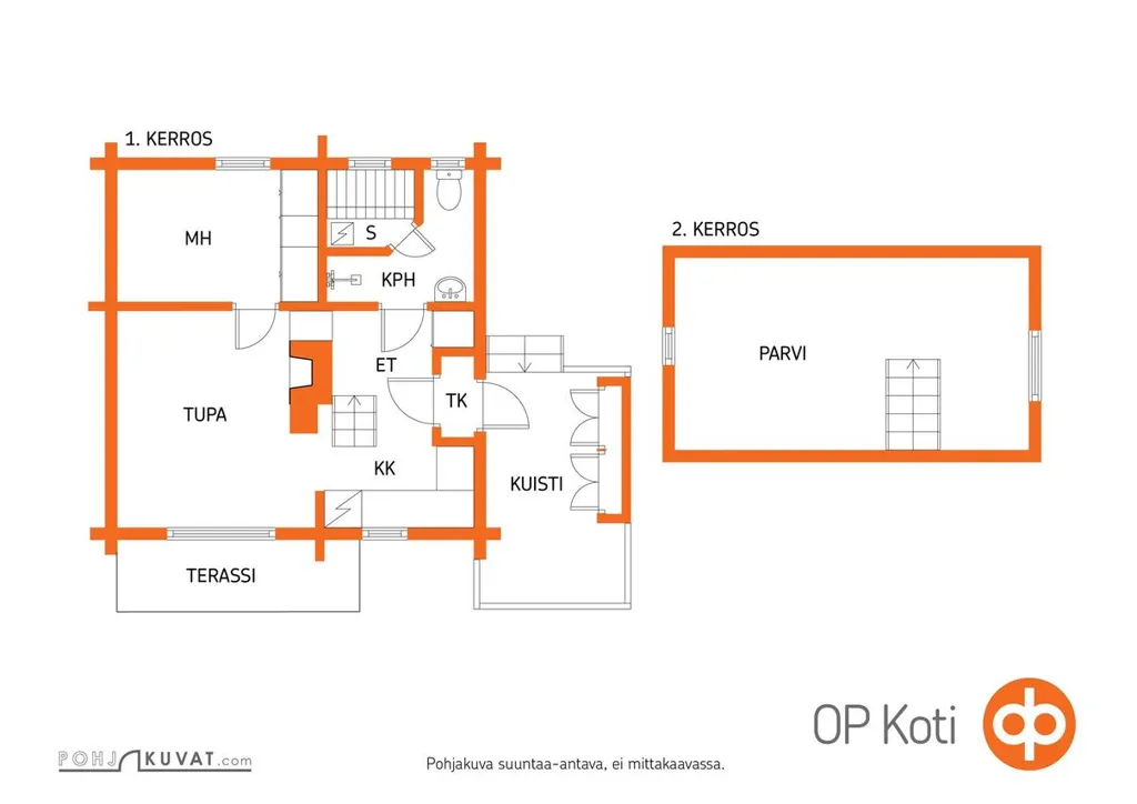 2-toaline kinnisvara asukohas Kuopio