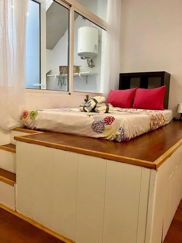 Camere da letto - Modernised Studio with Terrace in Poble Sec, Barcelona