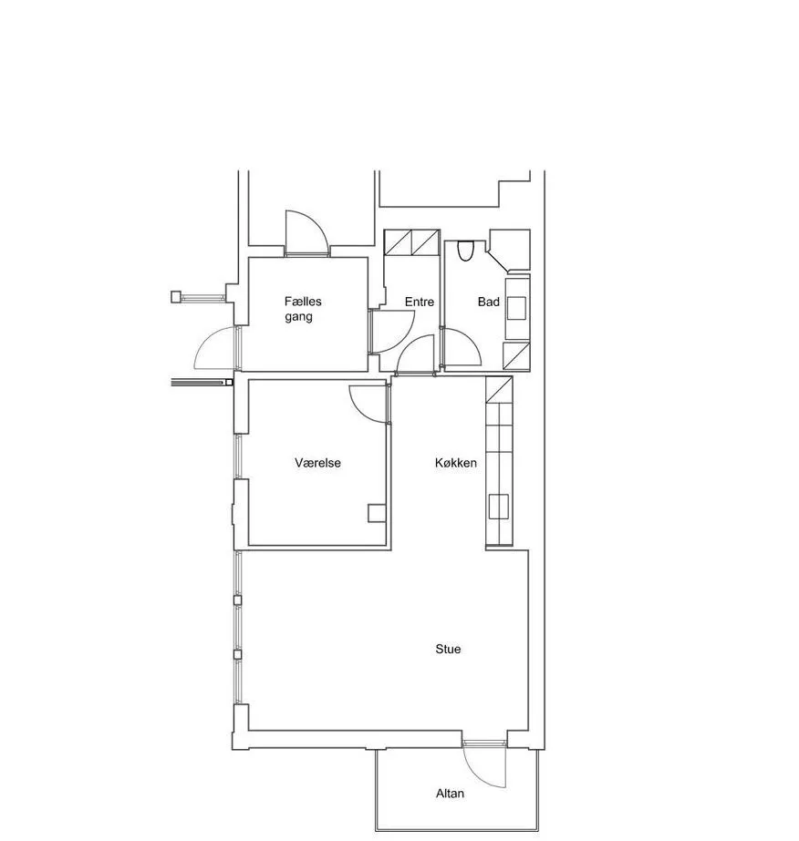 Plan - 2-Bed Apartment with Balcony in Vejle