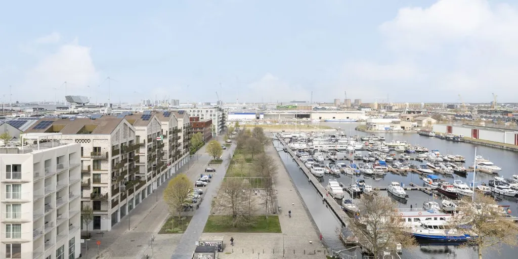 Vue aérienne - Appartement avec Vue Panoramique sur le Eilandje à Anvers