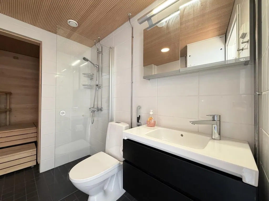 Salles de bain - Modern Apartment with Sauna in Lahti Centre