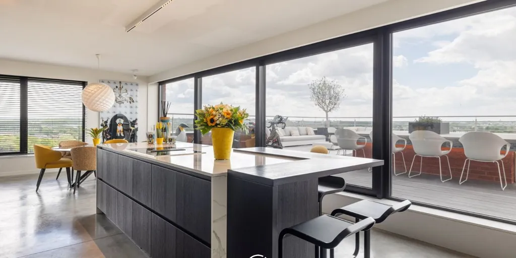 Cuisine - Penthouse avec Terrasse Sud à Merchtem