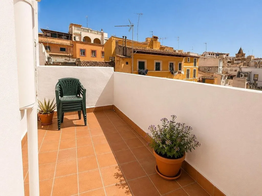 Balcon - Historic Attic with Terrace in Carrer dels Oms