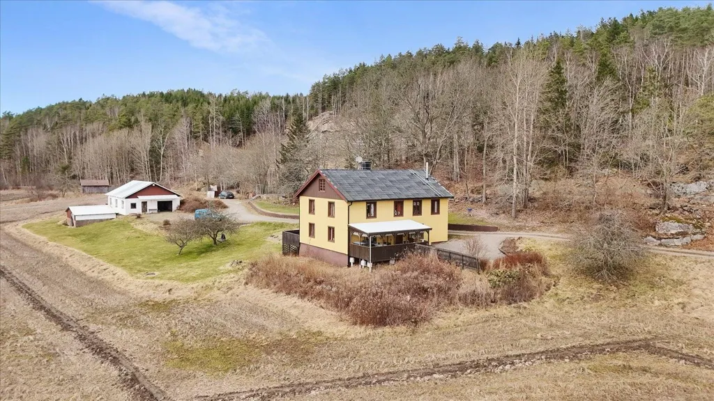 Aerial - Historic House with Garden in Uddevalla