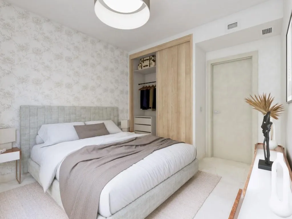Chambres - East-Facing Apartment with Pool in Mijas