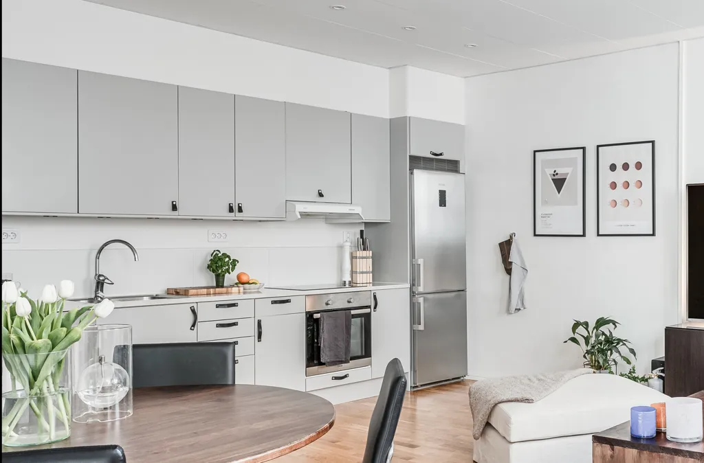 Köök - Apartment with High Ceilings near Karlstad City