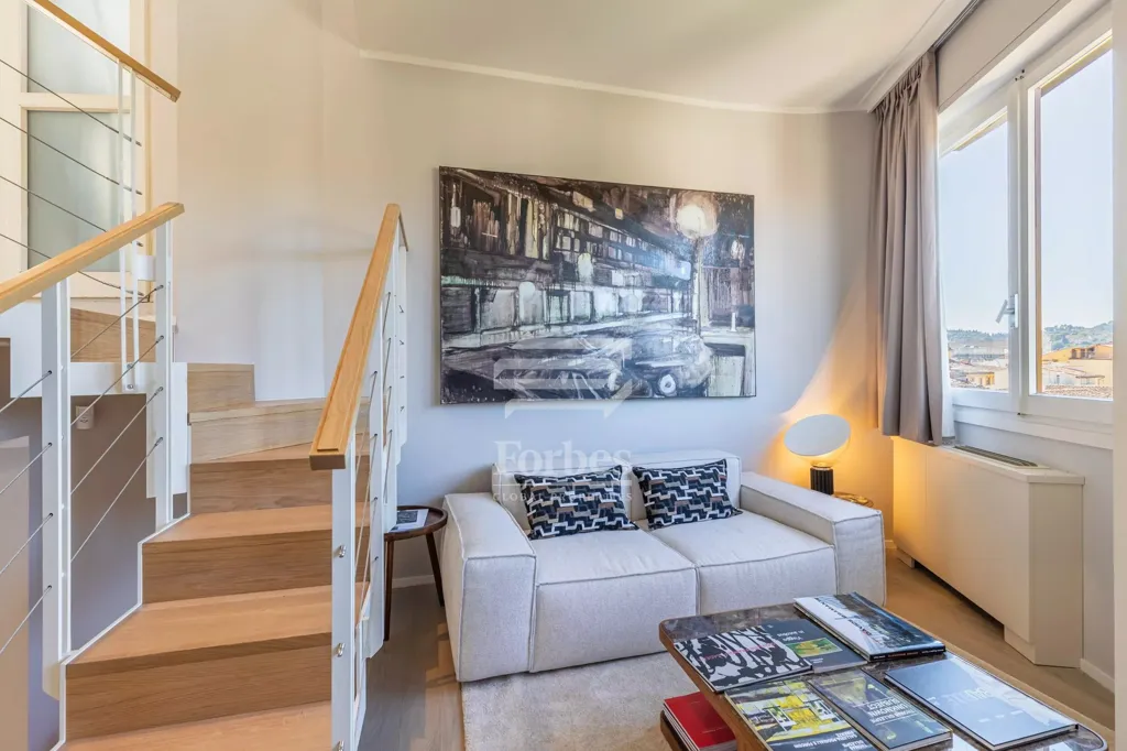 Séjour - Renovated Penthouse with Panoramic Terrace in Florence