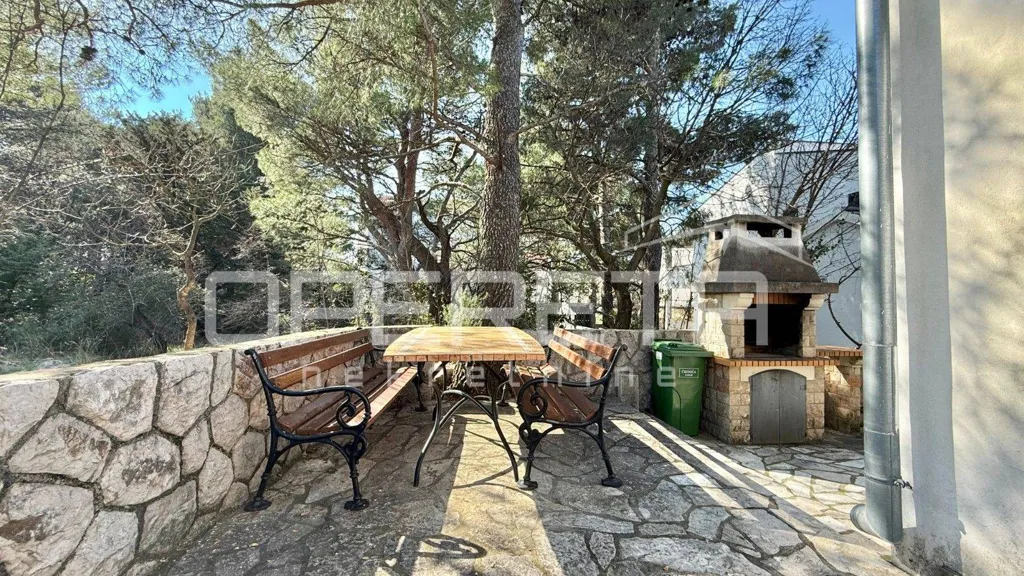 Terrace - One-Bedroom Apartment with Sea View in Starigrad