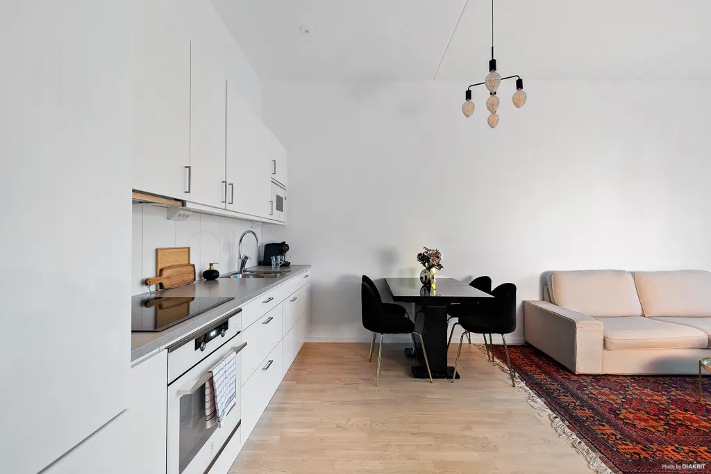 Living Room - 2-Bedroom Apartment with Balcony in Bromstensstaden