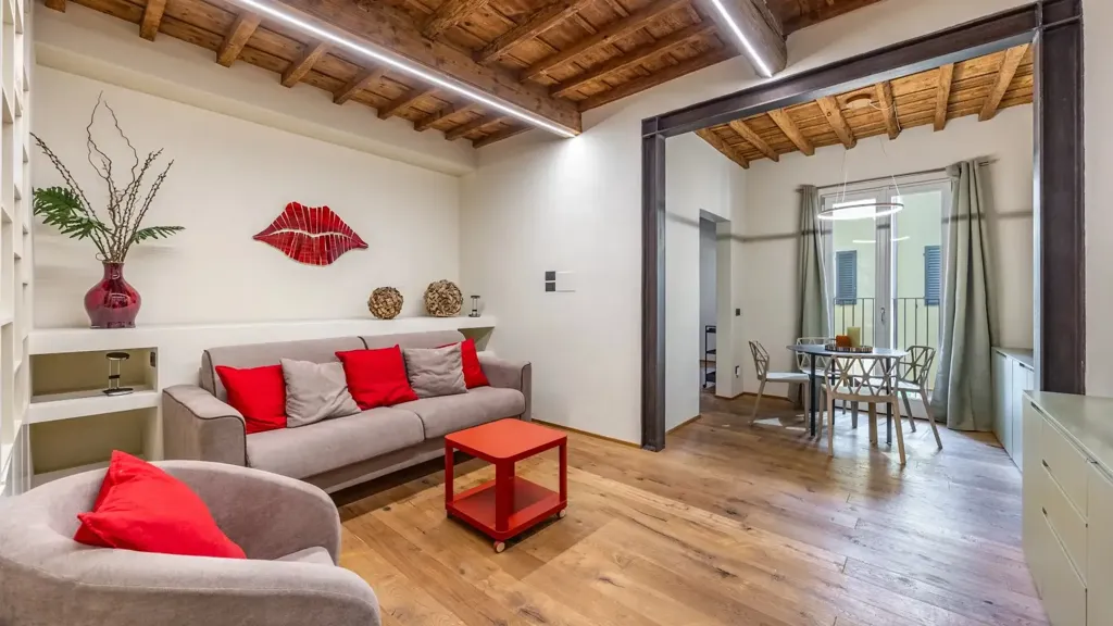 Soggiorno - Modernised Trilocale in Oltrarno, Florence