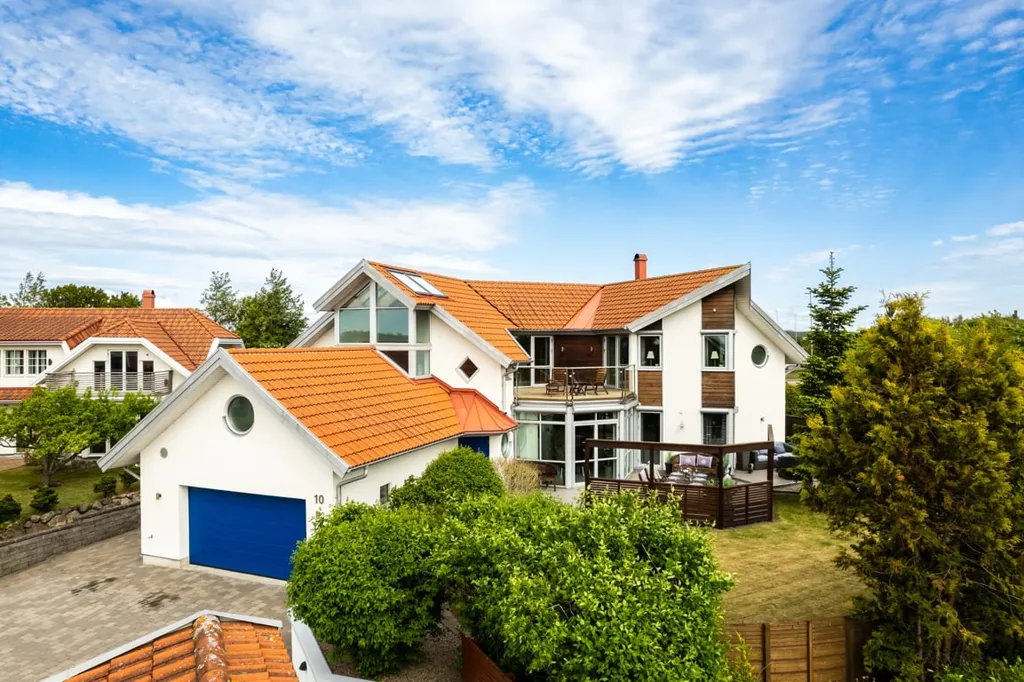 Vue aérienne - Architectural Villa with Sea View in Södra Näs