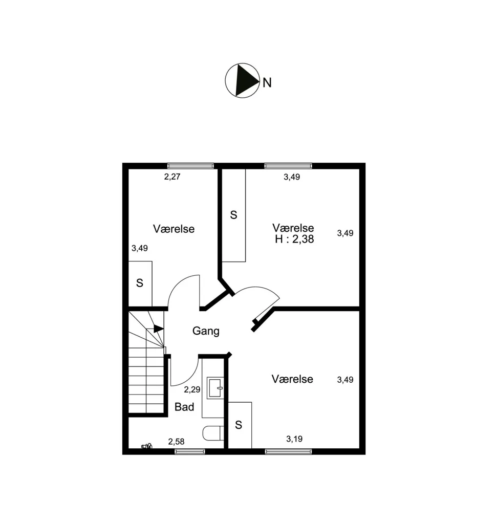 Plaan - 4-Bedroom Terraced House in Thorshammer, Holstebro