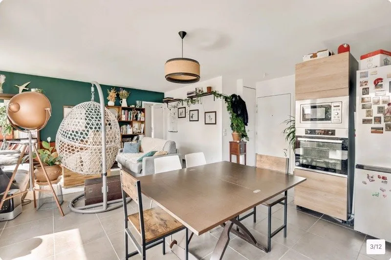 Köök - 3-Bedroom Flat with Balcony in Bobigny