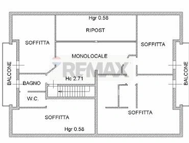 Plaan - Penthouse with Balcony in Medolla