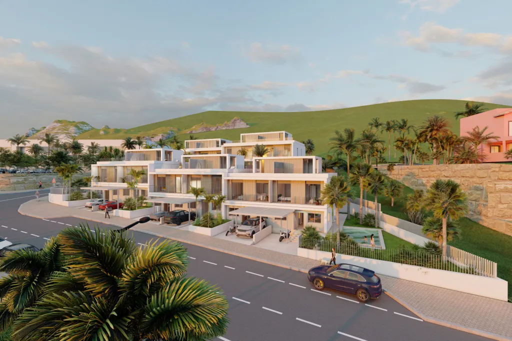 Adjoined Villas with Sea View in Málaga