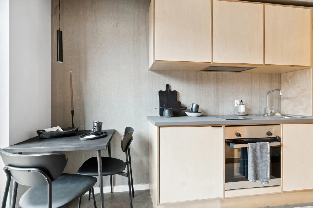 Köök - Studio Apartment with Terrace in Aarhus C